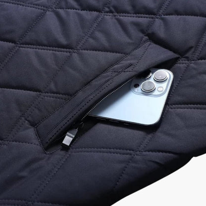 Warm Padded Men's Coat with Stand Collar