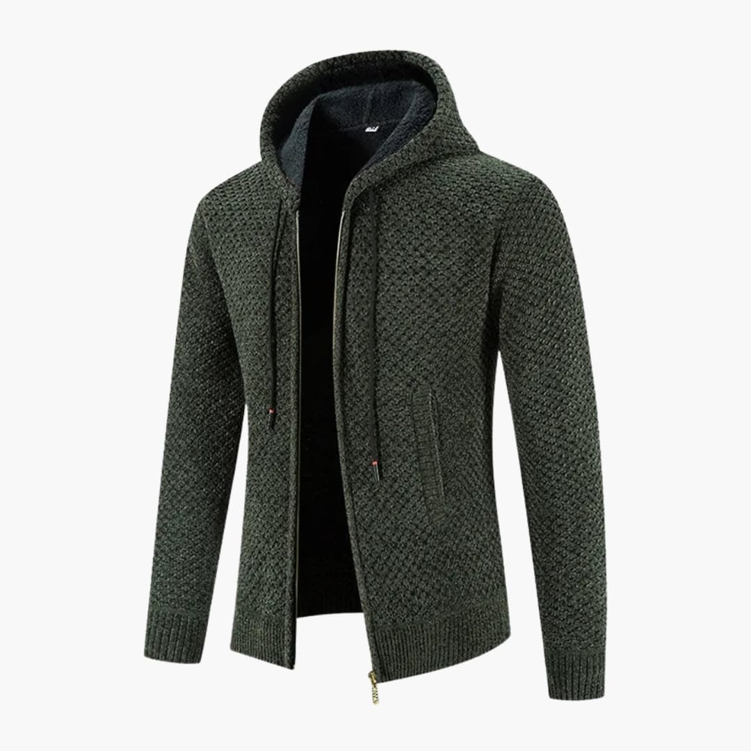Warm Zip Up Hooded Mens Jacket