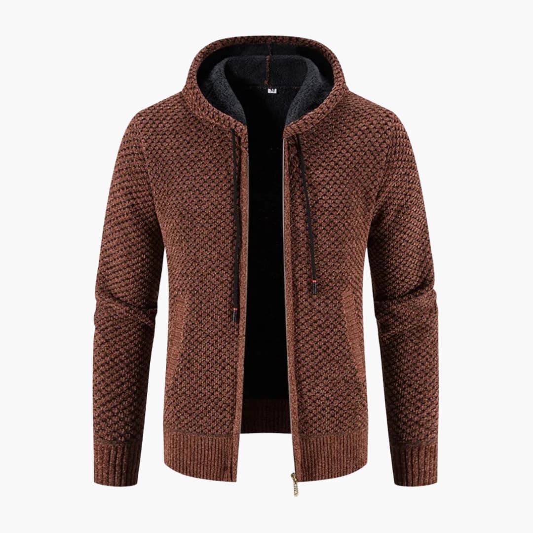 Warm Zip Up Hooded Mens Jacket