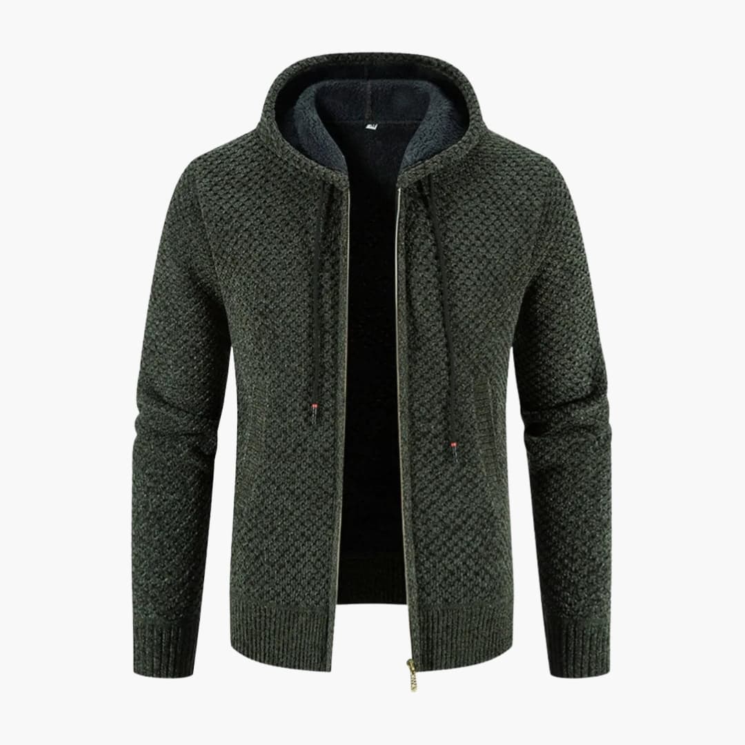 Warm Zip Up Hooded Mens Jacket