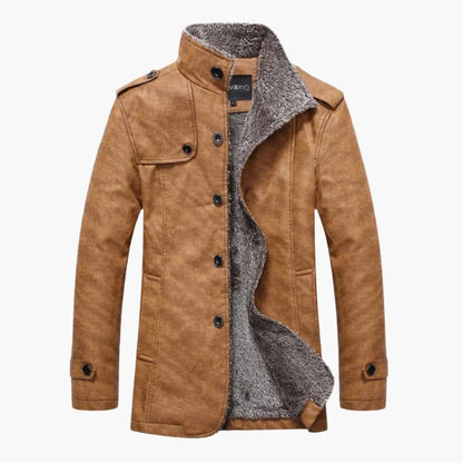 Warm Mens Parka Coat with Pockets