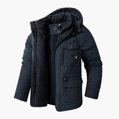Warm Waterproof Men's Parka Jacket with Hood