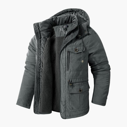 Warm Waterproof Men's Parka Jacket with Hood