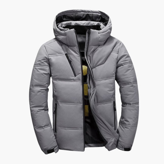 Warm Insulated Mens Parka Jacket with Hood - Olytrend