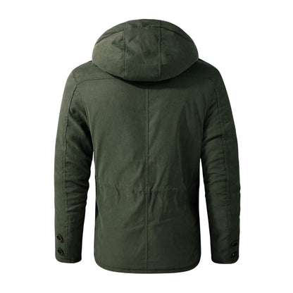 Warm Waterproof Men's Parka Jacket with Hood