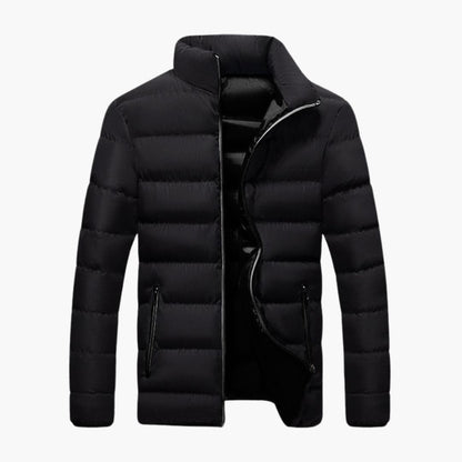 Warm Mens Parka Coat with High Neck