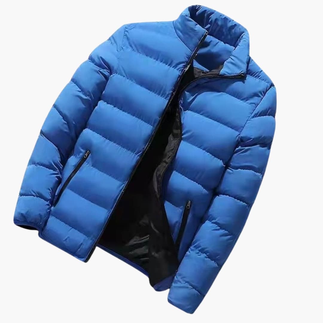Warm Waterproof Men's Parka with Zip Pockets