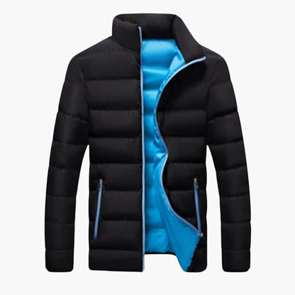 Warm Mens Parka Coat with High Neck