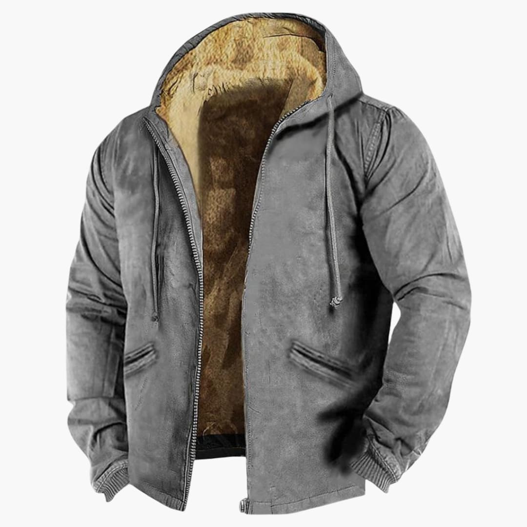 Warm Waterproof Zip Up Mens Parka Jacket