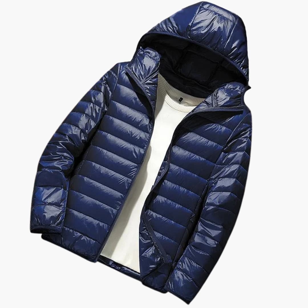Waterproof Padded Hooded Zip Jacket for Men