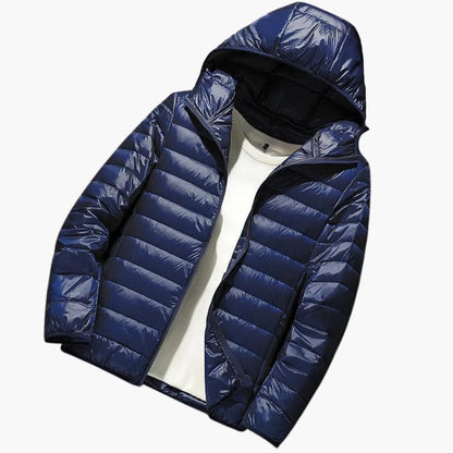 Waterproof Padded Hooded Zip Jacket for Men