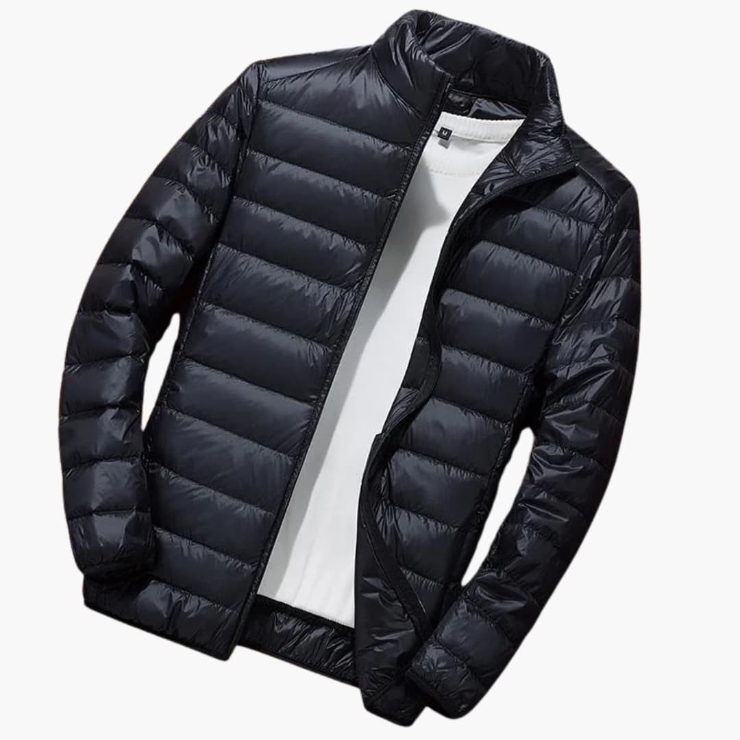Waterproof Padded Hooded Zip Jacket for Men