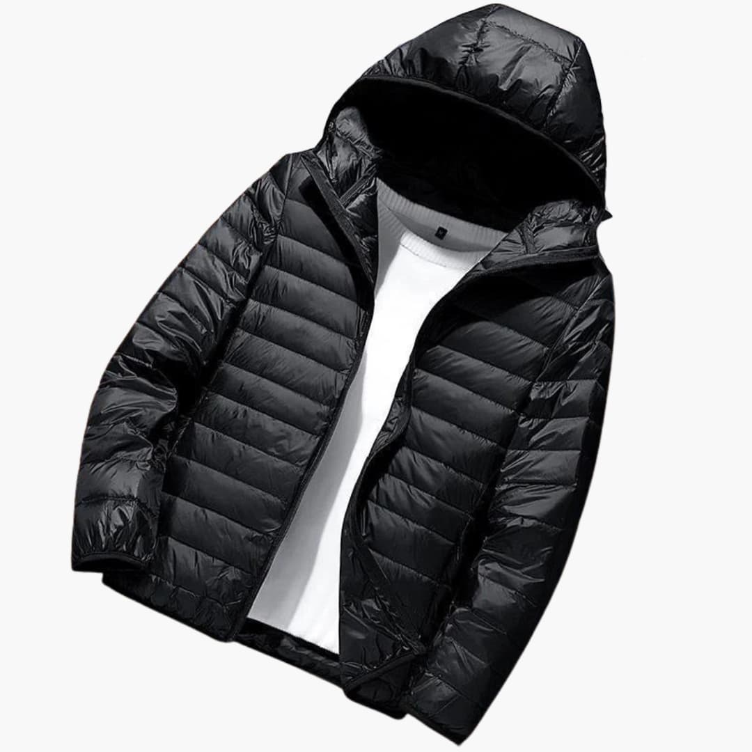Waterproof Padded Hooded Zip Jacket for Men
