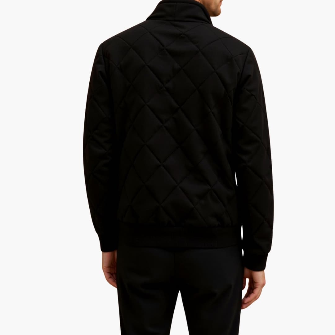 Warm Quilted Mens Zip Up Jacket