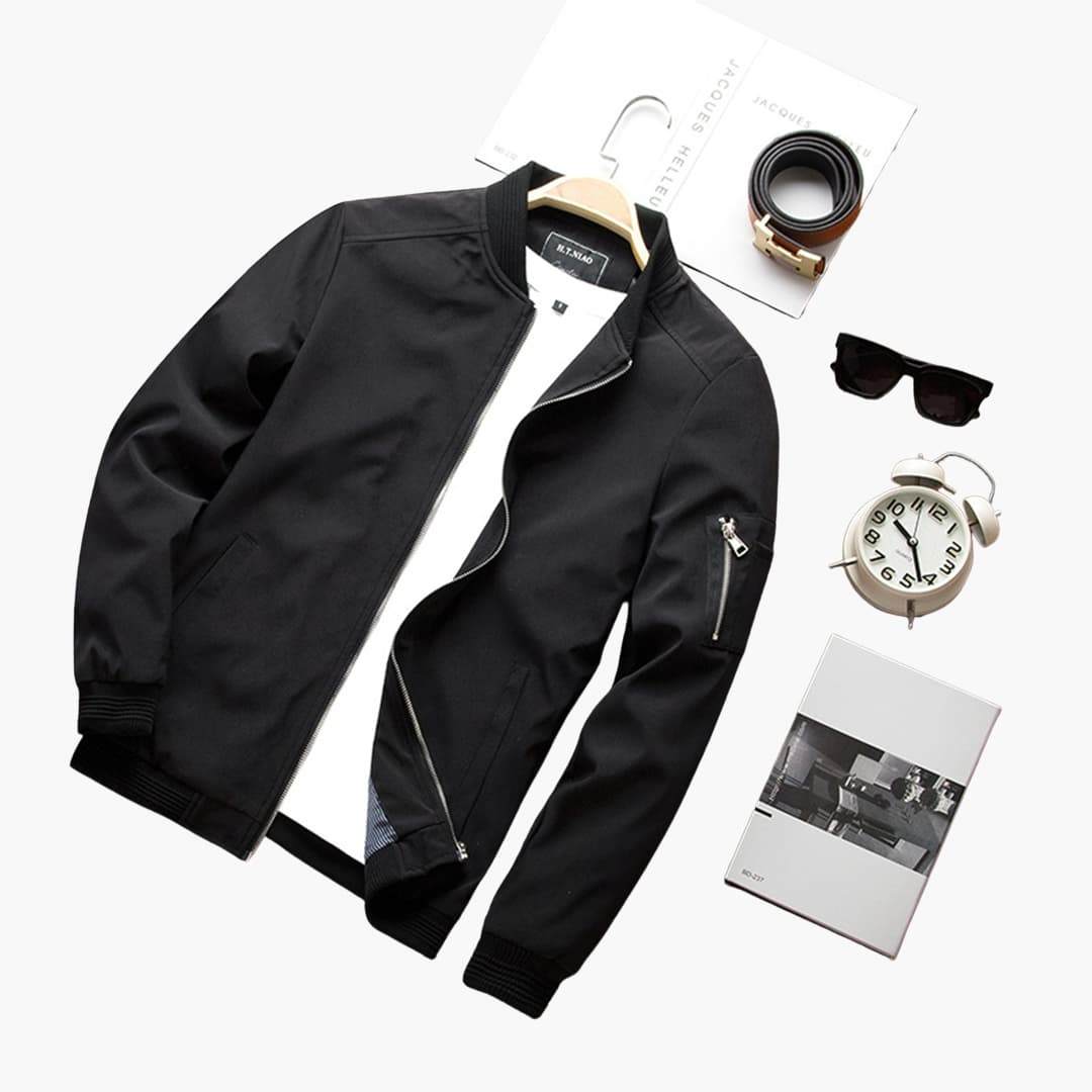 Waterproof Zip Up Mens Coat with Side Pockets