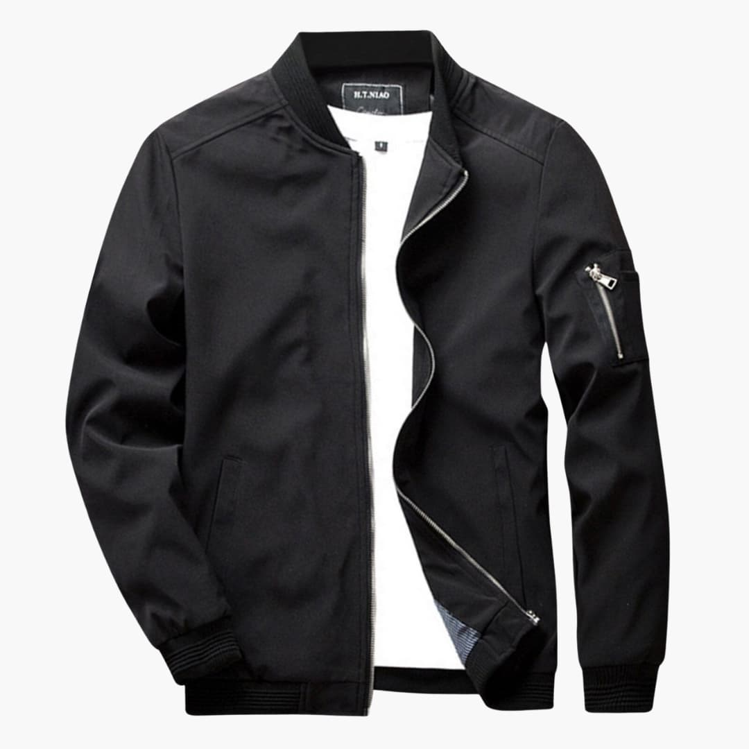 Waterproof Zip Up Mens Coat with Side Pockets
