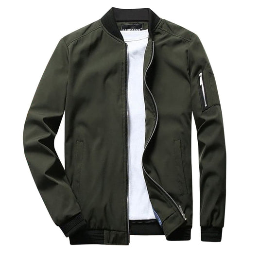 Waterproof Zip Up Mens Coat with Side Pockets - Olytrend