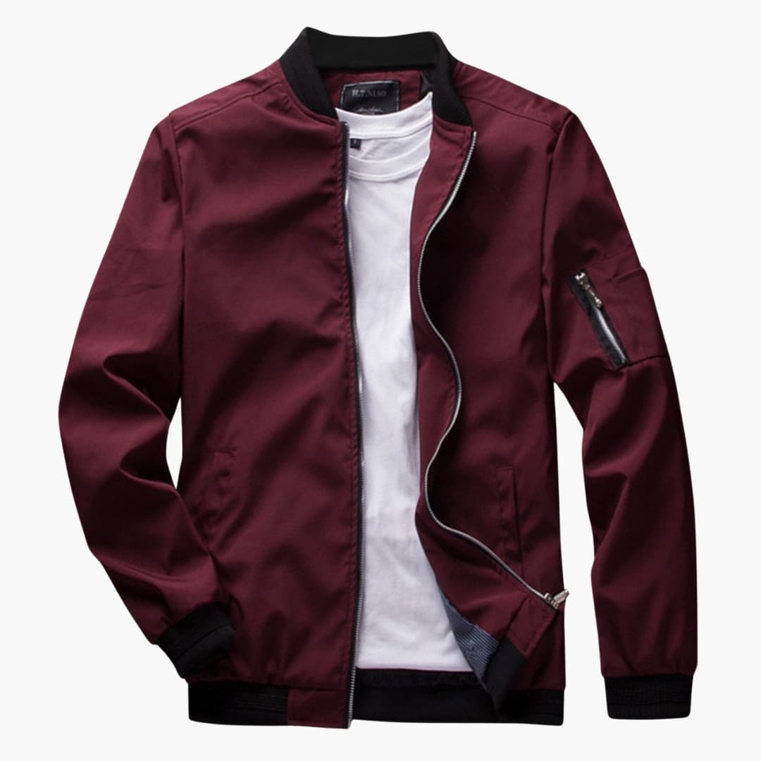 Waterproof Zip Up Mens Coat with Side Pockets