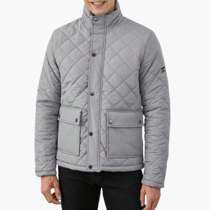 Warm Padded Men's Snap Jacket