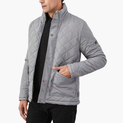 Warm Padded Men's Snap Jacket