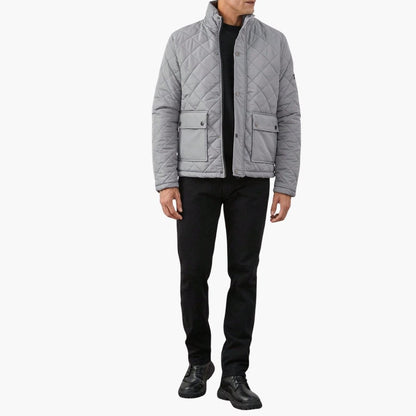 Warm Padded Men's Snap Jacket