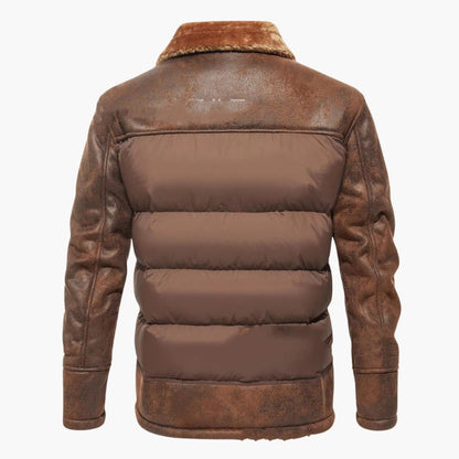 Warm Padded Parka with Faux Fur Trim