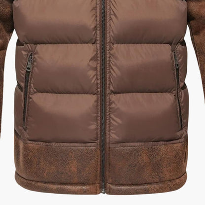 Warm Padded Parka with Faux Fur Trim