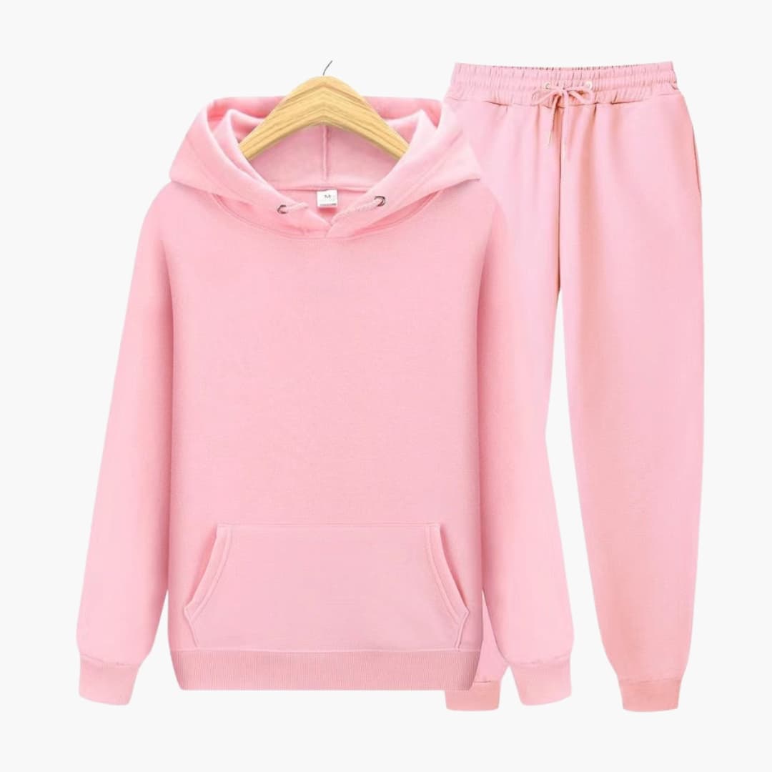 Athletic Tracksuit with Hooded Jacket and Sweatpants
