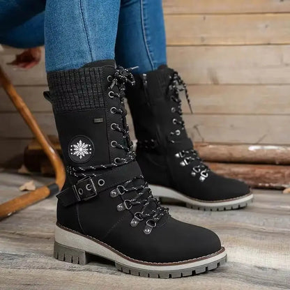 Warm and Stylish Women's High Heel Snow Boots