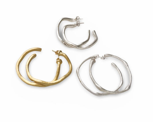 Beatrix | Elegant Wave Hoop Earrings for Women