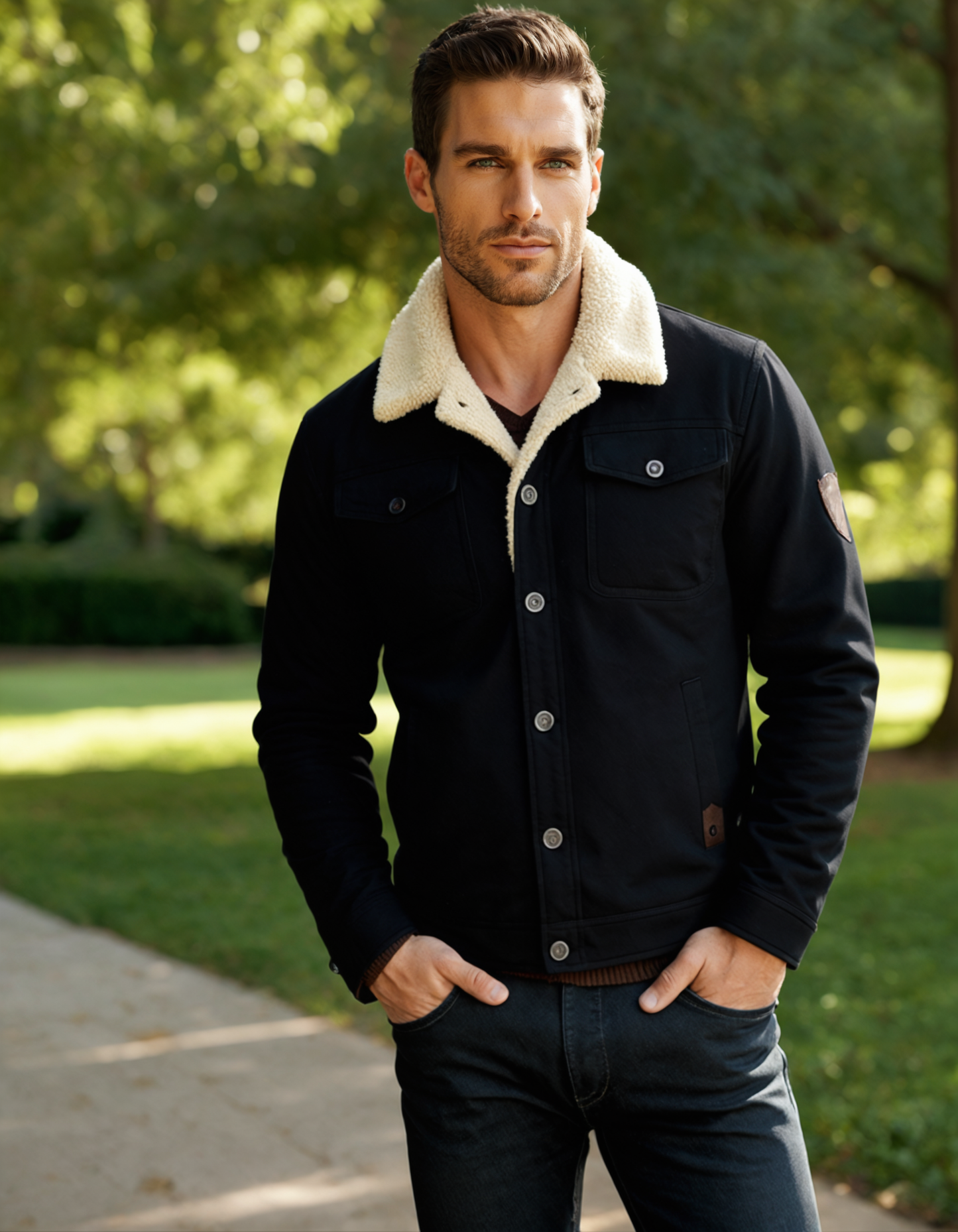 Warm Waterproof Men's Fleece Lined Winter Jacket