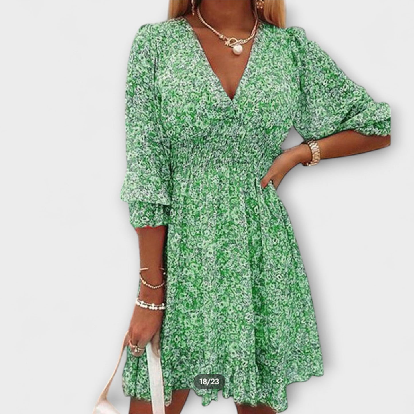 Beautiful Ruffle Sleeve Women's Floral Dress