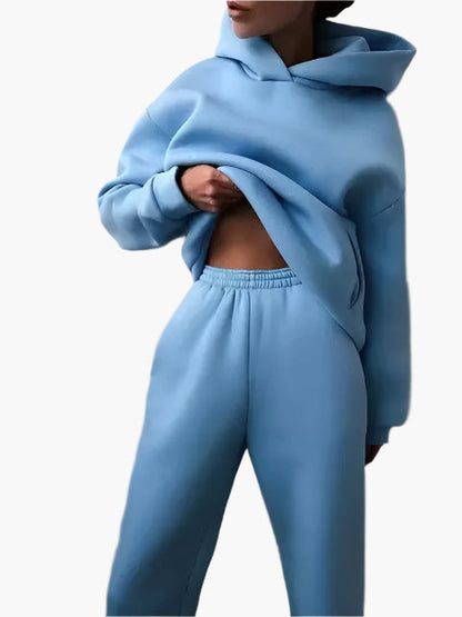 Women's Hoodie & Jogging Pants Set – Comfortable Winter Lounge Suit for Everyday and Leisure