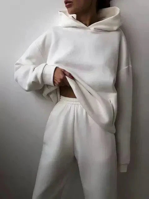 Women's indigo hoodie and sweatpants set