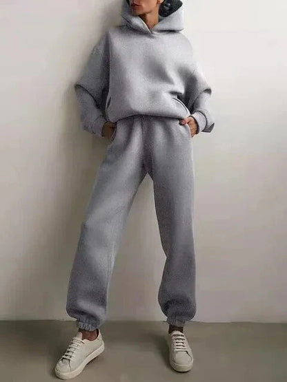 Women's indigo hoodie and sweatpants set