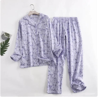 Women's vibrant patterned pajama set, comfortable and two-piece