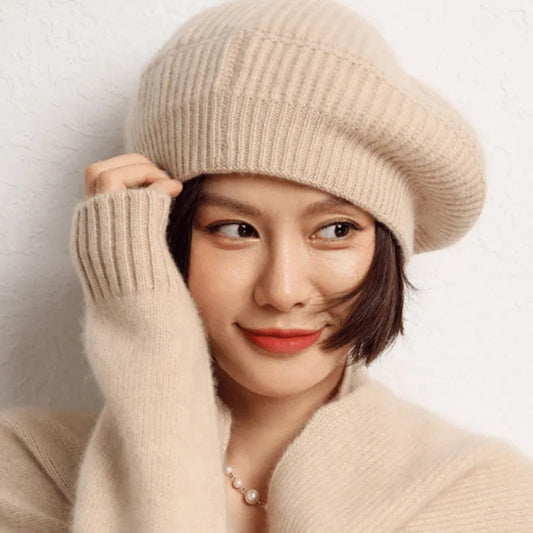 Cashmere beret for women