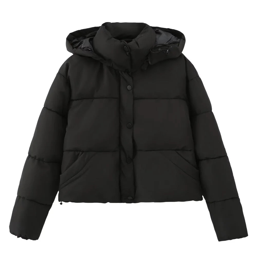 Women's cotton jacket – Fashionable hooded jacket for autumn & winter