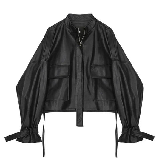 Box-cut Leather Jacket for Women - Kulta