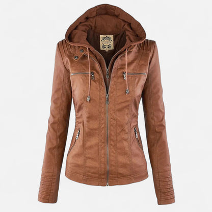 Ancient World | Women's Leather Jacket – Timeless Elegance, Refined Touch