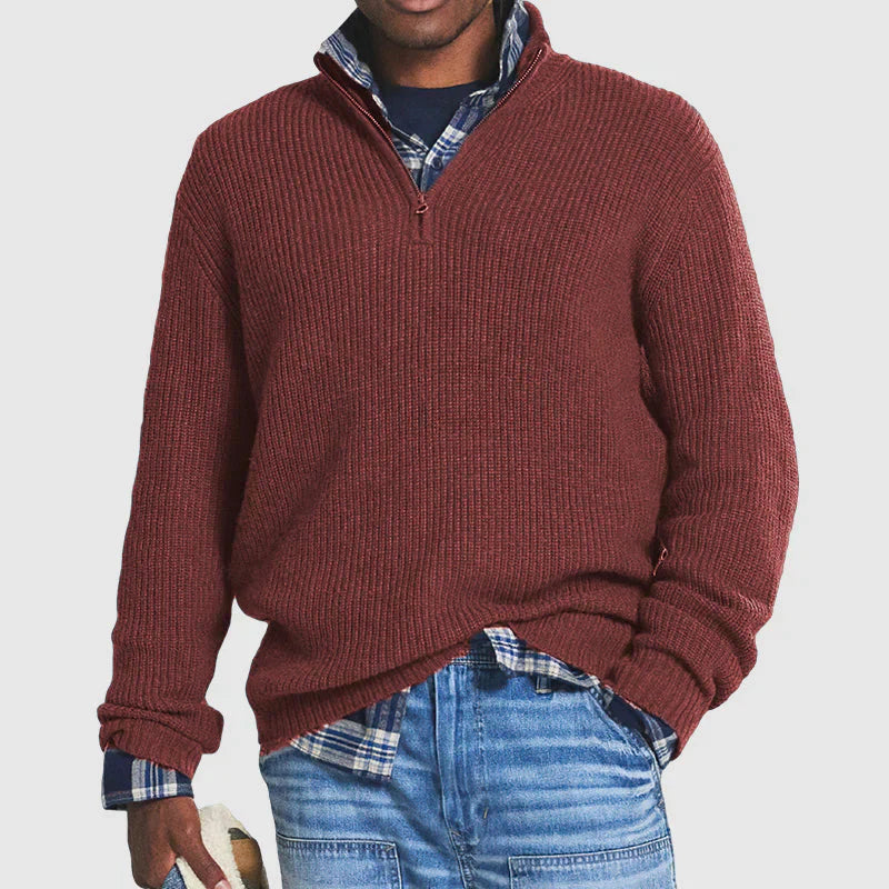 Warm Crew Neck Wool Sweater