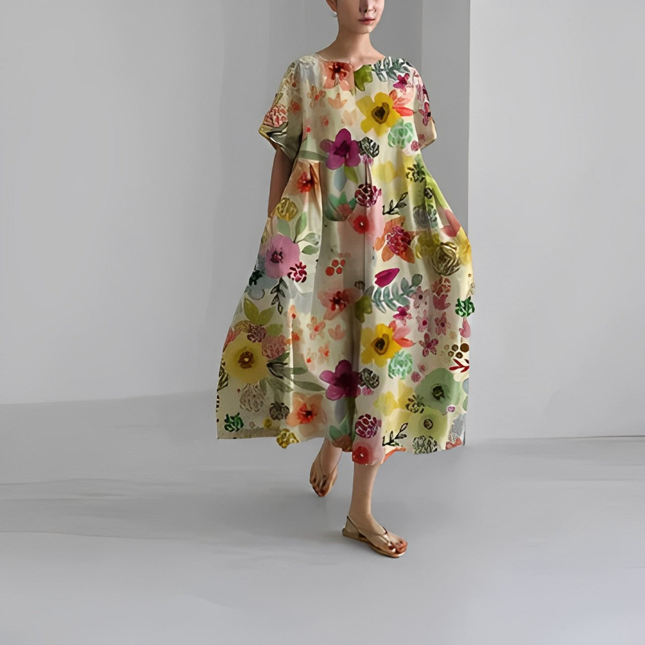 Astrid | Elegant Printed Dress for Women in Floral Design