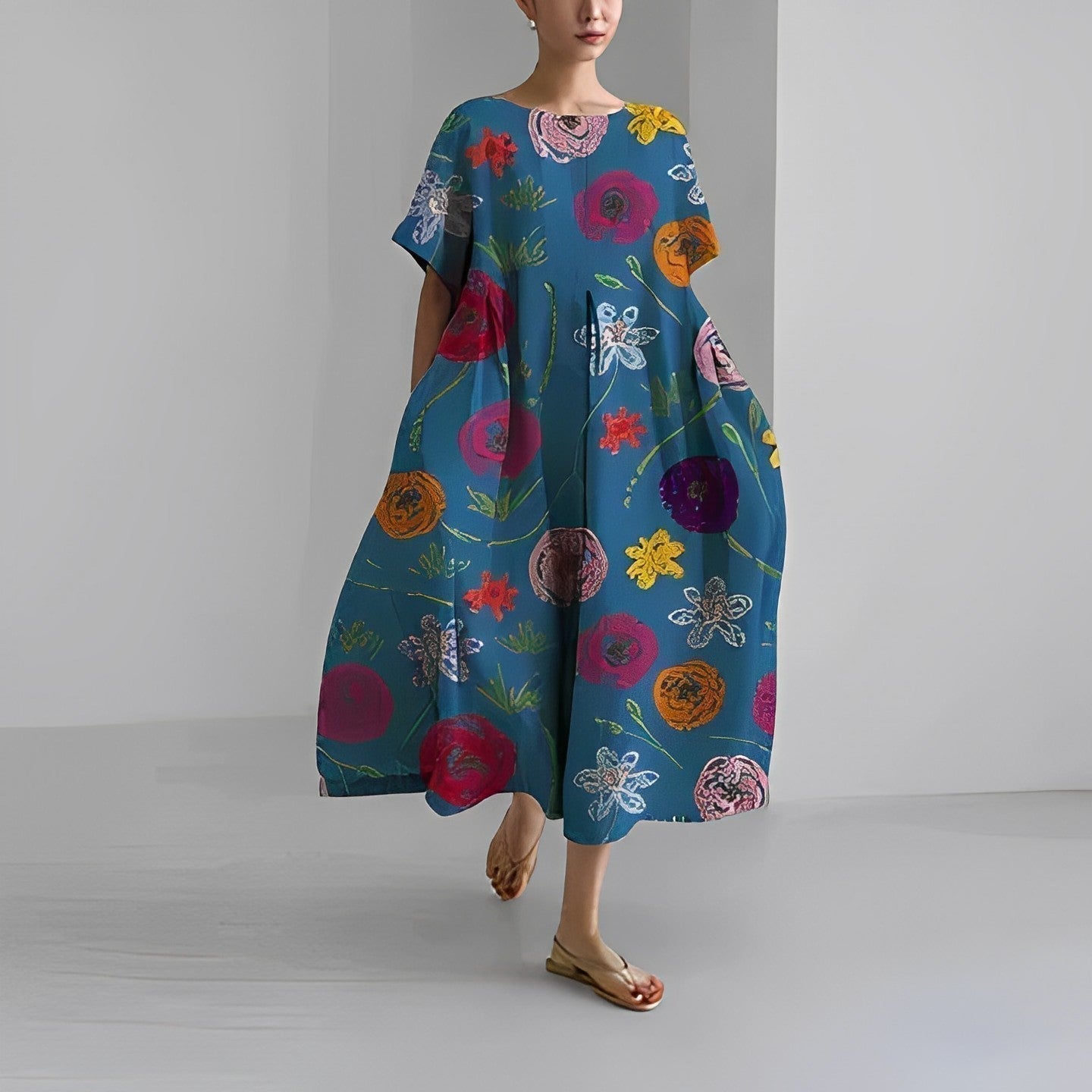 Astrid | Elegant Printed Dress for Women in Floral Design