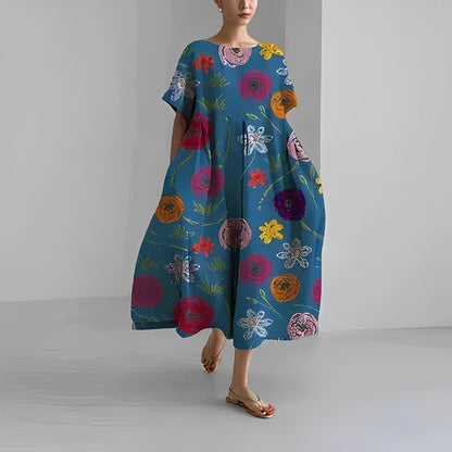 Astrid | Elegant Printed Dress for Women in Floral Design