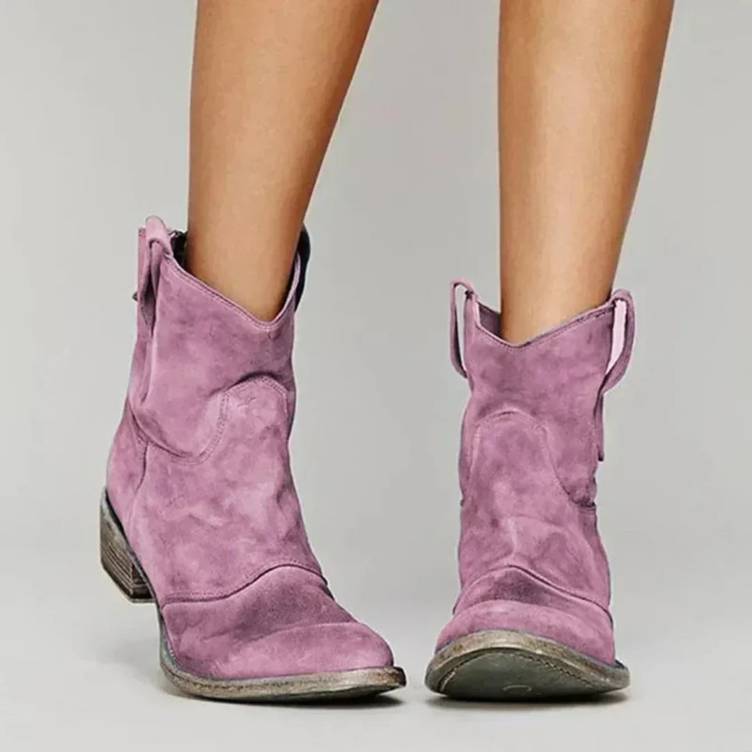 Women's leather cowboy boots