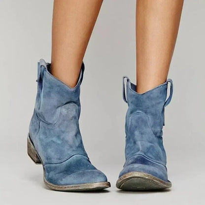 Women's leather cowboy boots