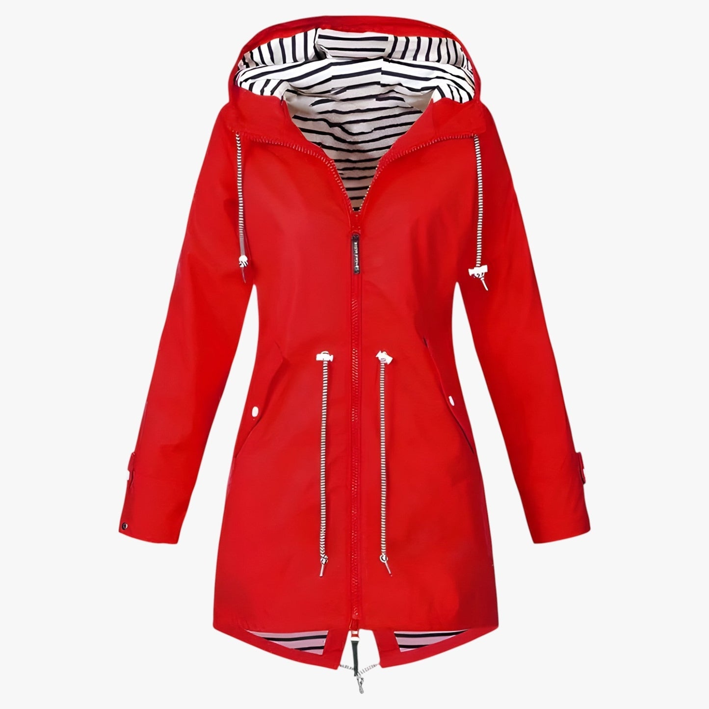 Beatrice | Waterproof parka - adjustable fit with striped hood lining