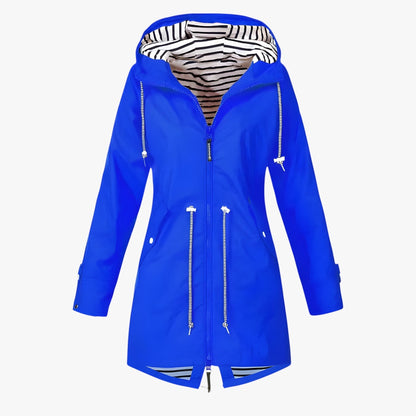 Beatrice | Waterproof parka - adjustable fit with striped hood lining