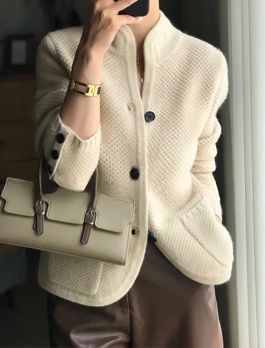 Cashmere cardigan for women with buttons for style