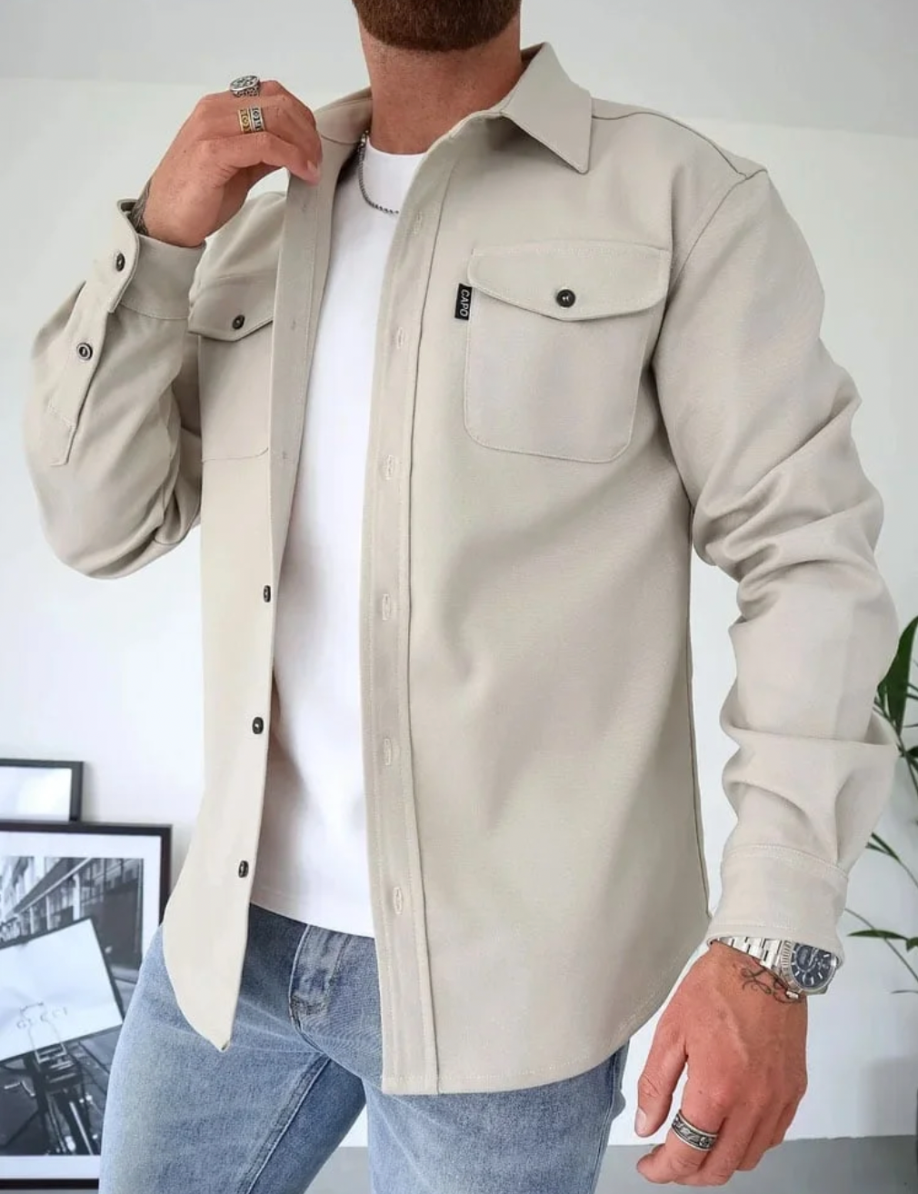 Casual Mens Pocket Shirt